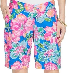 Lilly Pulitzer Chipper Bermuda Short in Beckon Blue Jungle Utopia Sz 8